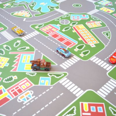 Sol Plastique pour les enfants - Les rues de la ville verte - Rouleau de 3m x 6m