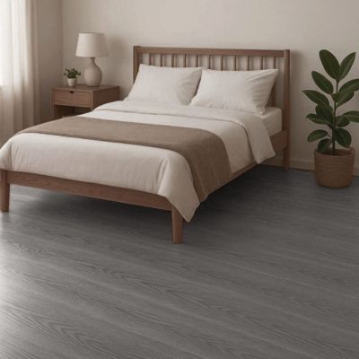 Sol PVC 140X250CM Compotion 50% PVC / 50% Vinyle Linoleum Revetement PVC Imitation Parquet Chêne Gris Vison