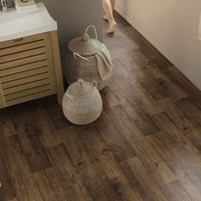 Sol PVC Best - Imitation parquet Chêne Brun Foncé - Rouleau de 2m x 15m