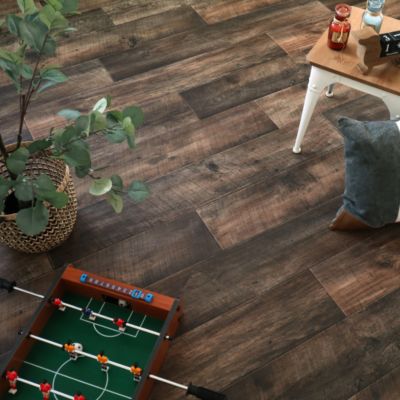Sol PVC effet parquet Chêne Brun Foncé - Rouleau de 3m x 2m