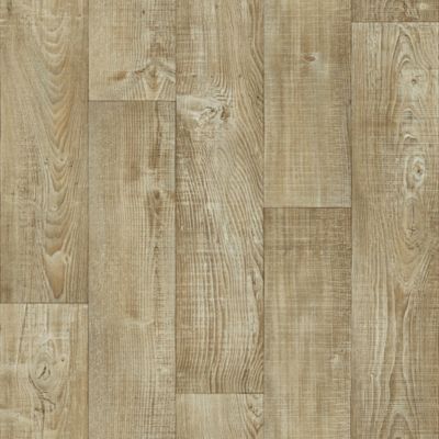 Sol PVC Imitation parquet Mélèze Brun Clair - Rouleau de 4m x 5m