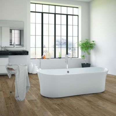 Sol PVC textile Aspect parquet chêne brun - 4m x 26m