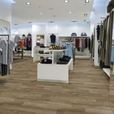 Sol PVC textile Aspect parquet chêne brun - 4m x 26m
