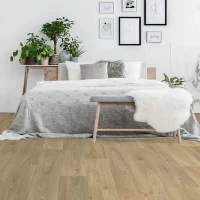 Sol PVC Textile - Aspect parquet chêne clair - 2m x 5m