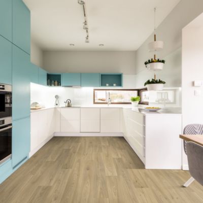 Sol PVC Textile - Aspect parquet chêne clair - 2m x 5m