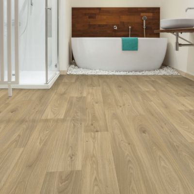 Sol PVC Textile - Aspect parquet chêne clair - 2m x 5m