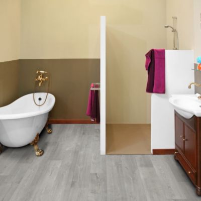 Sol PVC Textile - Aspect parquet chêne gris - 3m x 29m