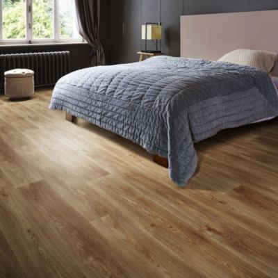 Sol PVC Textile Aspect parquet chêne naturel - 4m x 4m