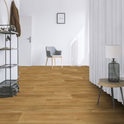 Sol PVC Textile Aspect parquet chêne naturel - 4m x 4m