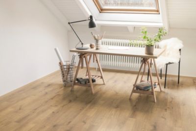 Sol stratifié à clipser Bedford décor chêne naturel épaisseur 8mm AC4