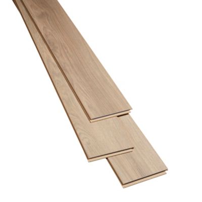 Sol stratifié à clipser Gawler coloris naturel 8 mm l.129 x l.16 cm