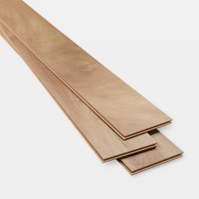 Sol stratifié à clipser Lydney décor chêne naturel brut 12 mm l.138 x l.15.9 cm