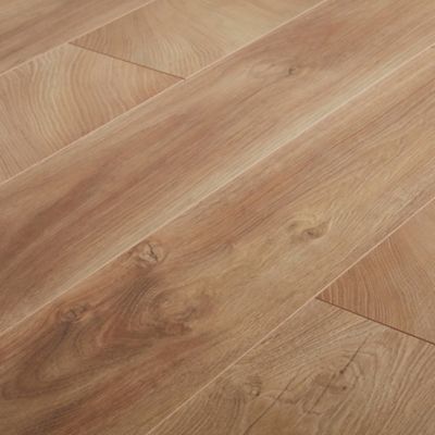 Sol stratifié à clipser Lydney décor chêne naturel brut 12 mm l.138 x l.15.9 cm