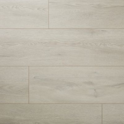 Sol stratifié à clipser Newlyn chêne polaire gris L.138 x l.24.4 cm x Ep.10 mm GoodHome