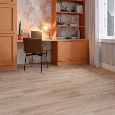 Sol stratifié à clipser Nothfleet Goodhome- AC3 Passage modéré - Coloris bois clair- L.138,3 cm x l.19.3cm, ép. 7 mm