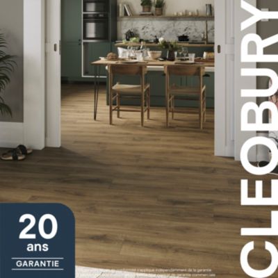 Sol stratifié clipsable Cleobury chêne blond 10 mm compatible pièces humides