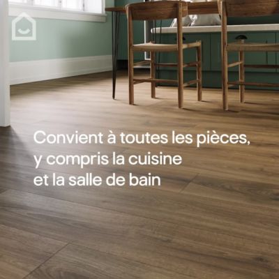 Sol stratifié clipsable Cleobury chêne blond 10 mm compatible pièces humides