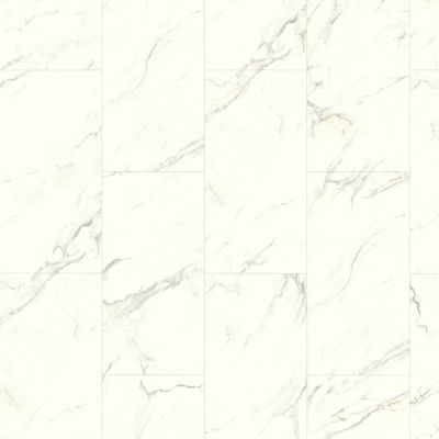 Sol stratifié clipsable Elegance aspect marbre blanc 8 mm compatible pièces humides