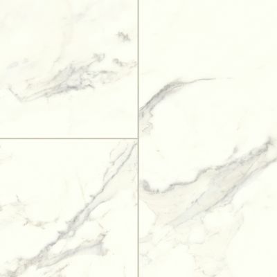 Sol stratifié clipsable Elegance aspect marbre blanc 8 mm compatible pièces humides