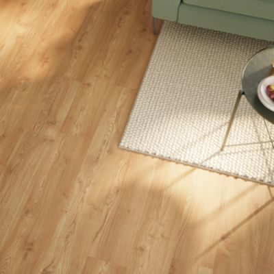 Sol stratifié clipsable Helmsley chêne blond 12 mm