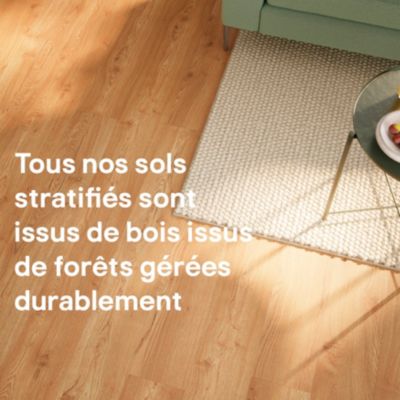 Sol stratifié clipsable Helmsley chêne blond 12 mm