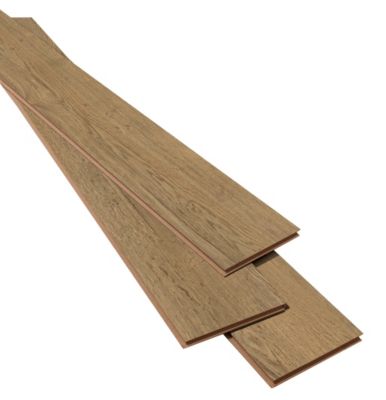 Sol stratifié clipsable Helmsley chêne brun 12 mm