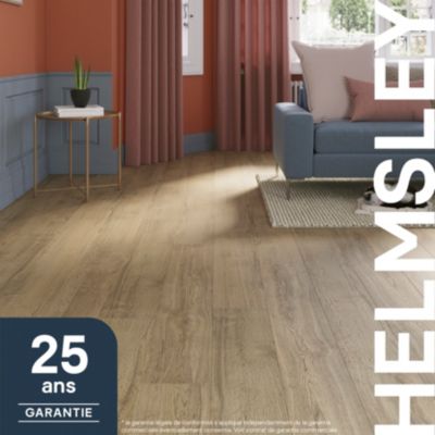 Sol stratifié clipsable Helmsley chêne brun 12 mm