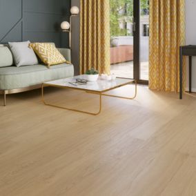 Sol stratifié clipsable Helmsley chêne coloris naturel 12 mm