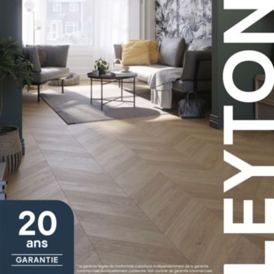 Sol stratifié clipsable Leyton chêne blond 10 mm