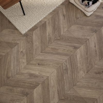 Sol stratifié clipsable Leyton chêne gris 10 mm