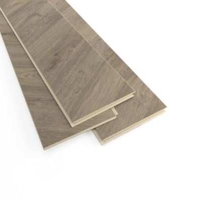 Sol stratifié clipsable Leyton chêne gris 10 mm