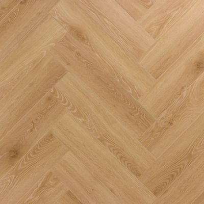 Sol stratifié Dorado bâton rompu Homflor, passage intense AC5, effet chêne blond, L.64,4 cm x l.14,3 cm x ép.8 mm, résistant à l'eau