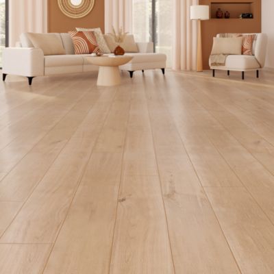 Sol stratifié effet chêne passage élevé AC4 L.128,6 cm x l.19,4 cm x ép.8 mm, Gladstone GoodHome