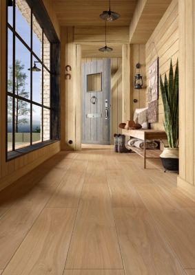 Sol stratifié Hickory yellowstone Homflor, passage extrême AC6, effet ...