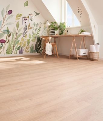 Sol stratifié Kami décor chêne naturel L. 138,3 x l. 19,3 cm x 8 + 2mm GoodHome