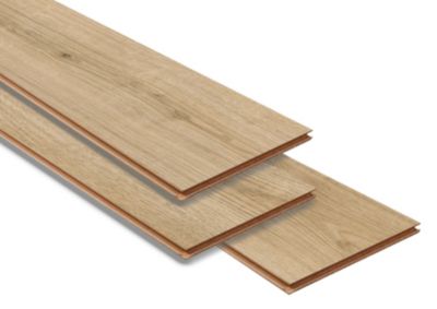 Sol stratifié Kami décor chêne naturel L. 138,3 x l. 19,3 cm x 8 + 2mm GoodHome