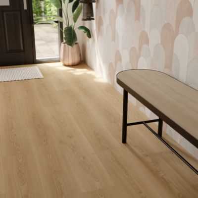 Sol stratifié Kingston 2 GoodHome, passage intense AC5, effet chêne, L.125,7 cm x l.19,2 cm x ép.10 mm, résistant à l'eau