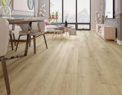Sol stratifié Ledbury GoodHome aspect chêne 10mm - 128 cm x l.28 cm