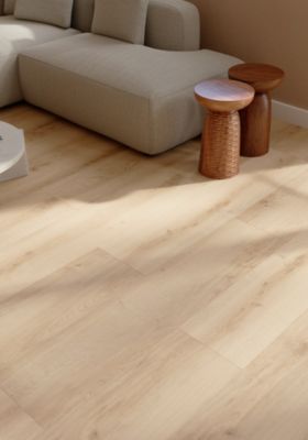 Sol stratifié Ledbury nat GoodHome, passage intense AC5, effet chêne, L.128,5 cm x l.28 cm x ép.8 mm