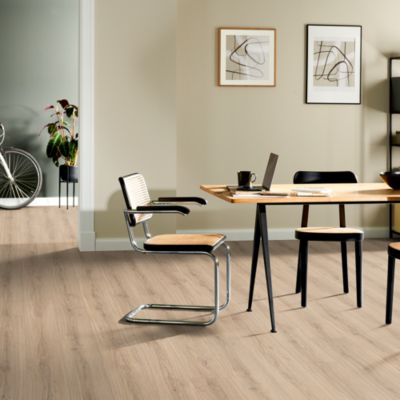 Sol stratifié Portsmouth, passage intense AC5, effet bois brut naturel brun L.129,2 x l.19,3cm x ép.8mm, résistant à l'eau