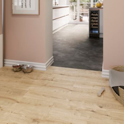 Sol stratifié Rowley GoodHome, passage élevé AC4, effet chêne, L.129,2 cm x l.19,3 cm x ép.8 mm, résistant à l'eau