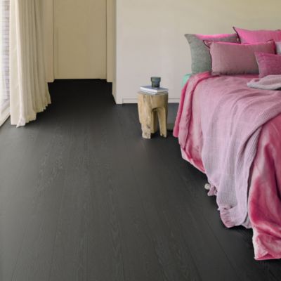 Sol vinyle - Aspect parquet bois vintage noir - Rouleau de 2m x 23m