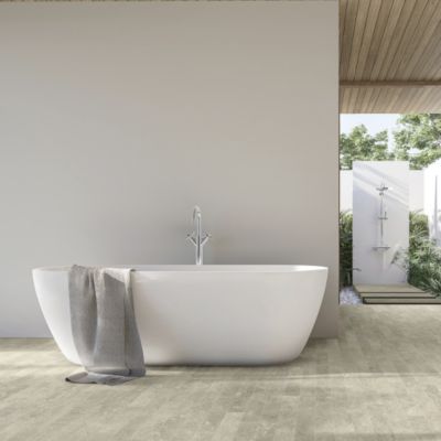 Sol vinyle aspect Travertin contemporain Naturel - Rouleau de 2m x 15m