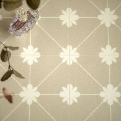 Sol vinyle District NY Aspect carreaux Beige - 2m x 23m