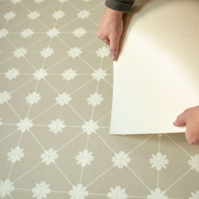 Sol vinyle District NY Aspect carreaux Beige - 2m x 23m