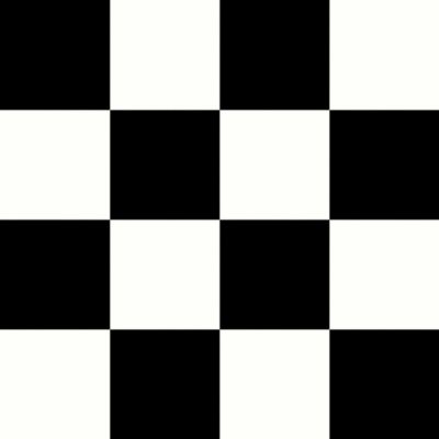 Sol vinyle effet damier noir & blanc - 4m x 2m