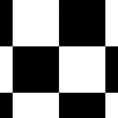 Sol vinyle effet damier noir & blanc - 4m x 2m
