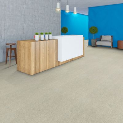 Sol vinyle - Effet lino pailleté marron - 4m x 3m