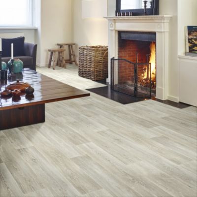 Sol vinyle effet parquet chêne scandinave blanchi - 4m x 7m