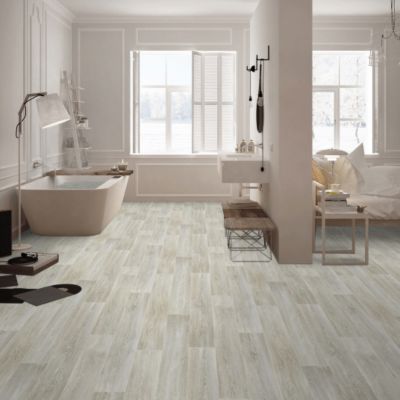 Sol vinyle effet parquet chêne scandinave blanchi - 4m x 7m